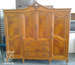 Almari Pakaian 4 Pintu Minimalis Jati Tiara