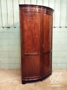 Almari Pakaian Sudut Minimalis 2 Pintu