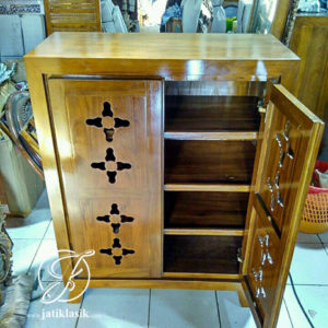 Rak Sepatu Minimalis Kayu Jati Terbaru