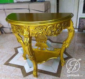 Meja Konsul Ukir Emas Jati Mewah