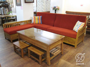 Kursi Tamu Sudut Minimalis Jati Korea