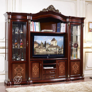 Lemari Bufet TV Klasik Jati Ukir Paola