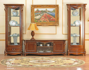 Set Bufet TV Mewah Jati Ukir Elizabeth