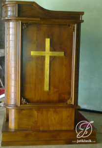 Mimbar Gereja Klasik Minimalis Jati Mewah
