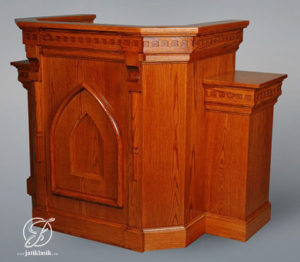Mimbar Gereja Modern Minimalis Kayu Jati