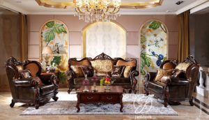 Kursi Sofa Tamu Klasik Jati Ukir Francis