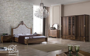 Set Kamar Tidur Klasik Jati Rustic