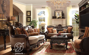 Kursi Sofa Tamu Jati Ukir Ivory Klasik