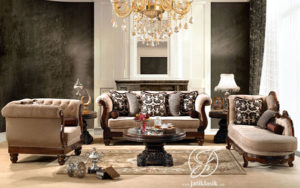 Kursi Sofa Tamu Jati Ukir Vivaci Klasik