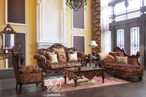 Kursi Sofa Tamu Ukir Jati Jaguar Klasik