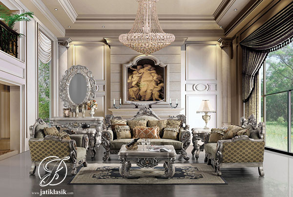 Kursi Sofa Tamu Ukir Klasik Jati Alexander