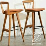 Kursi Bar Cafe Unik Minimalis Kayu Jati