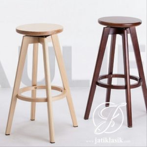 Kursi Bar Minimalis Simple Kayu Jati