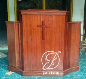 Mimbar Gereja Kayu Jati Minimalis Jepara