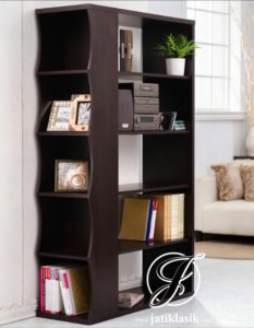 Rak Buku Anak Minimalis Modern Kayu Jati