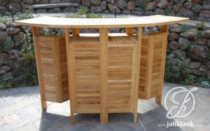 Meja Bar Lipat Minimalis Kayu Jati