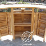 Meja Bar Lipat Minimalis Kayu Jati