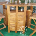 Meja Bar Lipat Minimalis Kayu Jati