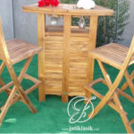 Meja Bar Lipat Minimalis Kayu Jati