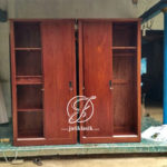 Lemari Pakaian Jati Minimalis 2 Pintu Geser