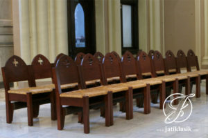 Kursi Gereja Jati Minimalis Jok Rotan