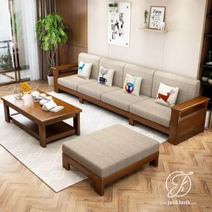 Kursi Tamu Busa Sudut L Jati Baru