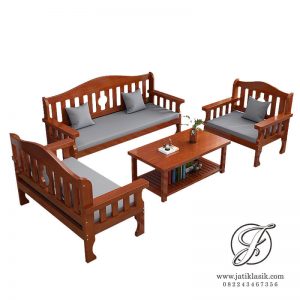 Kursi Tamu Minimalis Homestay Kayu Jati