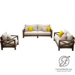 Kursi Tamu Minimalis Retro Silang Jati Solid