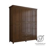 Lemari Jati Minimalis 4 Pintu