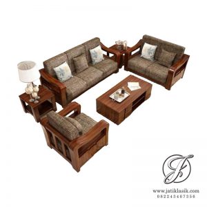 Kursi Tamu Classic Minimalis Jok Fabric