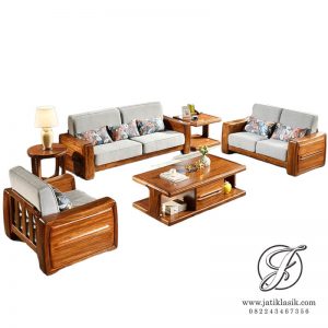 Kursi Tamu Jati Kotak Minimalis Modern
