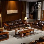 Kursi Tamu Jati Minimalis Modern Sofa Leather