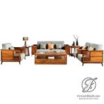 Kursi Tamu Minimalis Berlaci Jati Solid