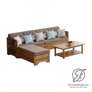Kursi Tamu Minimalis Sudut 221 Fabric Sofa L