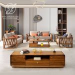 Kursi Tamu Modern Keranjang Kayu Jati