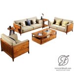 Kursi Tamu Sofa Jati Minimalis Kaki Retro
