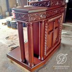 Mimbar Gereja Kayu Jati Ukir Jepara