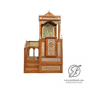 Mimbar Masjid Minimalis Modern Jati Mewah